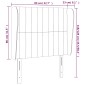 vidaXL Κεφαλάρι με Πτερύγια Σκούρο Μπλε 83x23x118/128 εκ. Βελούδινο