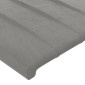 vidaXL Κεφαλάρι με Πτερύγια Ανοιχτό Γκρι 93x23x118/128 εκ. Βελούδινο