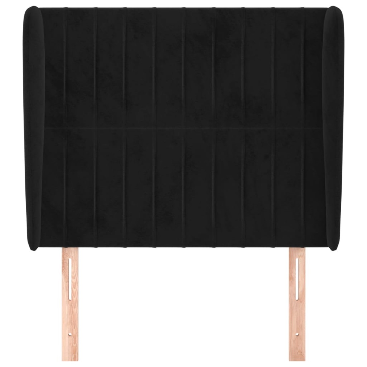 vidaXL Κεφαλάρι με Πτερύγια Μαύρο 93 x 23 x 118/128 εκ. Βελούδινο