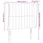 vidaXL Κεφαλάρι με Πτερύγια Σκούρο Μπλε 103x23x118/128 εκ. Βελούδινο