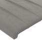 vidaXL Κεφαλάρι με Πτερύγια Ανοιχτό Γκρι 163x23x118/128 εκ. Βελούδινο