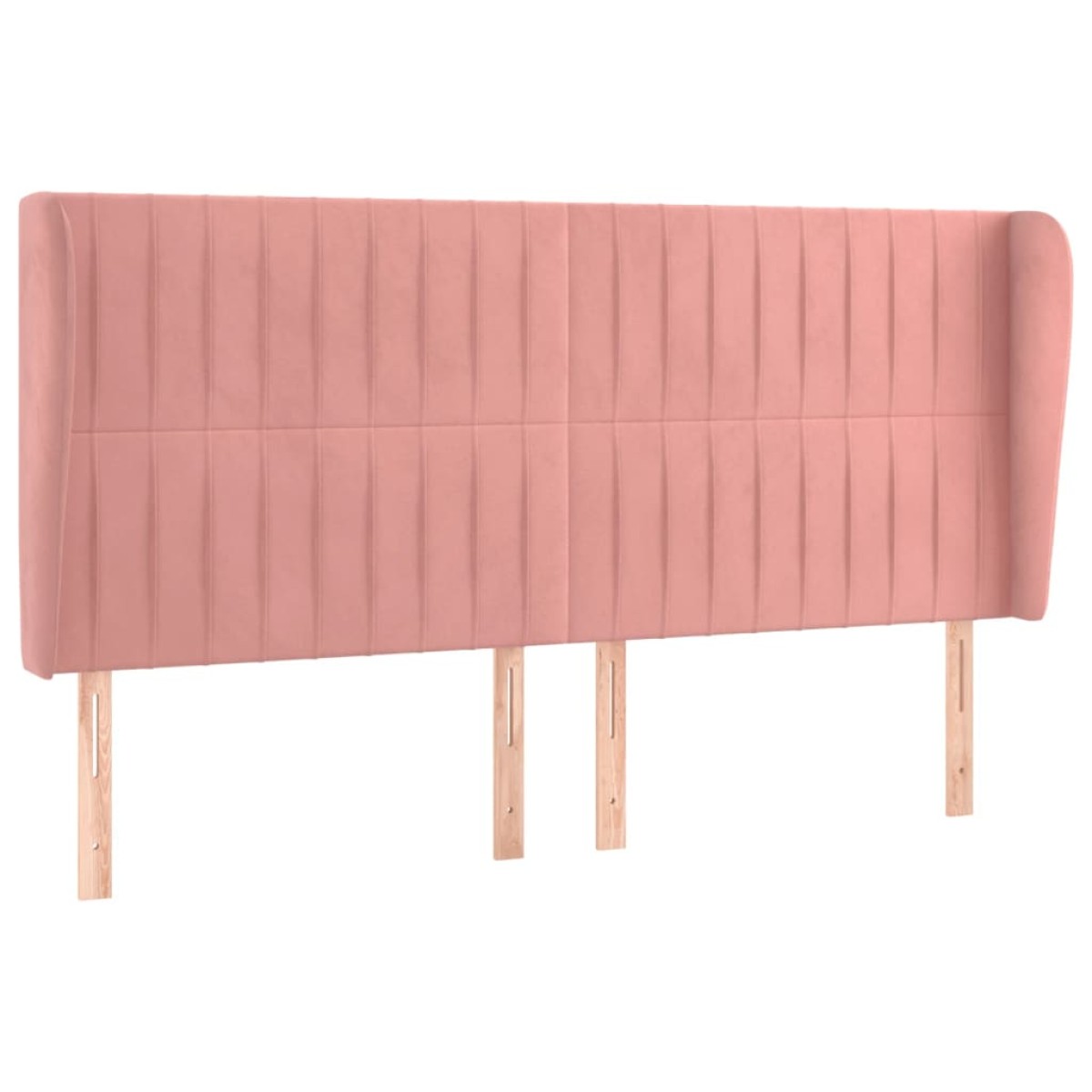 vidaXL Κεφαλάρι με Πτερύγια Ροζ 163x23x118/128 εκ. Βελούδινο