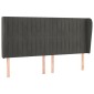 vidaXL Κεφαλάρι με Πτερύγια Σκούρο Γκρι 183x23x118/128 εκ. Βελούδινο