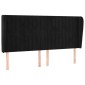 vidaXL Κεφαλάρι με Πτερύγια Μαύρο 203x23x118/128 εκ. Βελούδινο