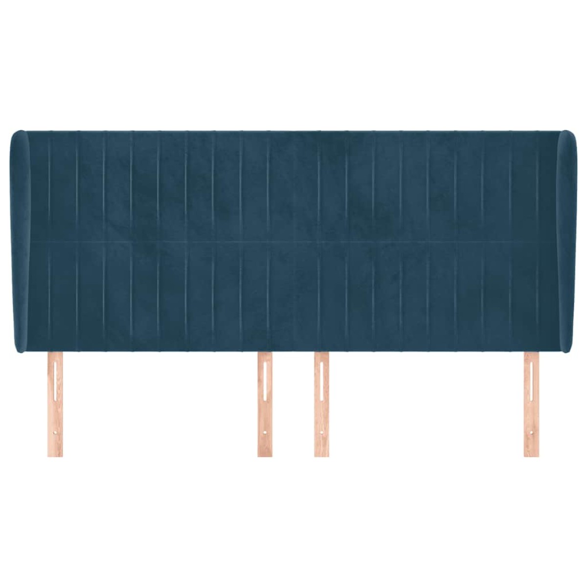 vidaXL Κεφαλάρι με ΠτερύγιαΣκούρο Μπλε 203x23x118/128 εκ. Βελούδινο