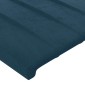 vidaXL Κεφαλάρι με ΠτερύγιαΣκούρο Μπλε 203x23x118/128 εκ. Βελούδινο