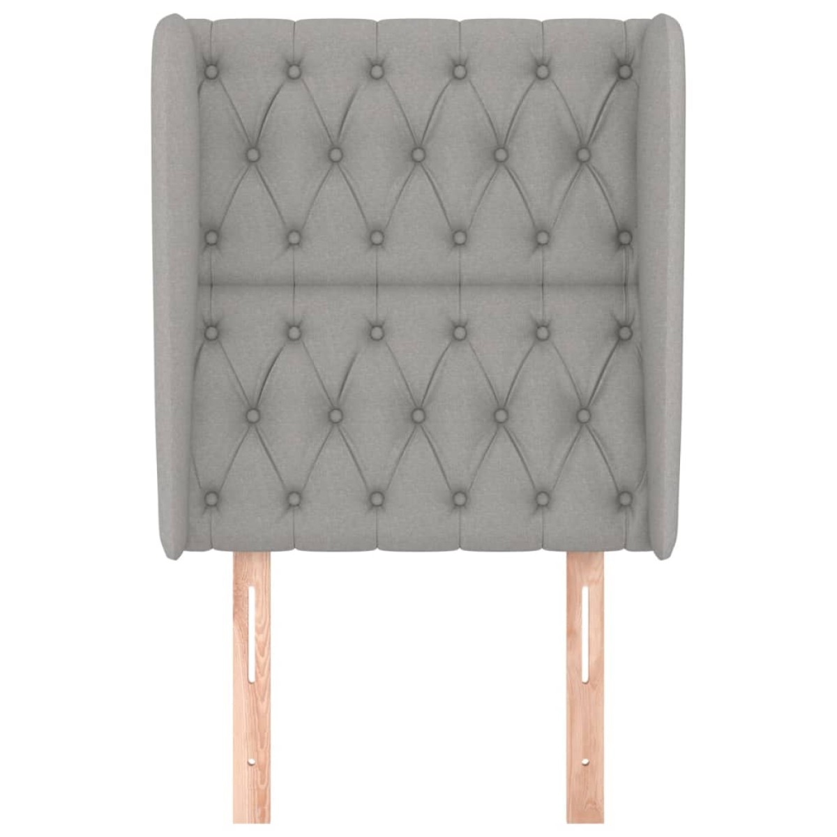 vidaXL Κεφαλάρι με Πτερύγια Ανοιχτό Γκρι 83x23x118/128 εκ. Υφασμάτινο