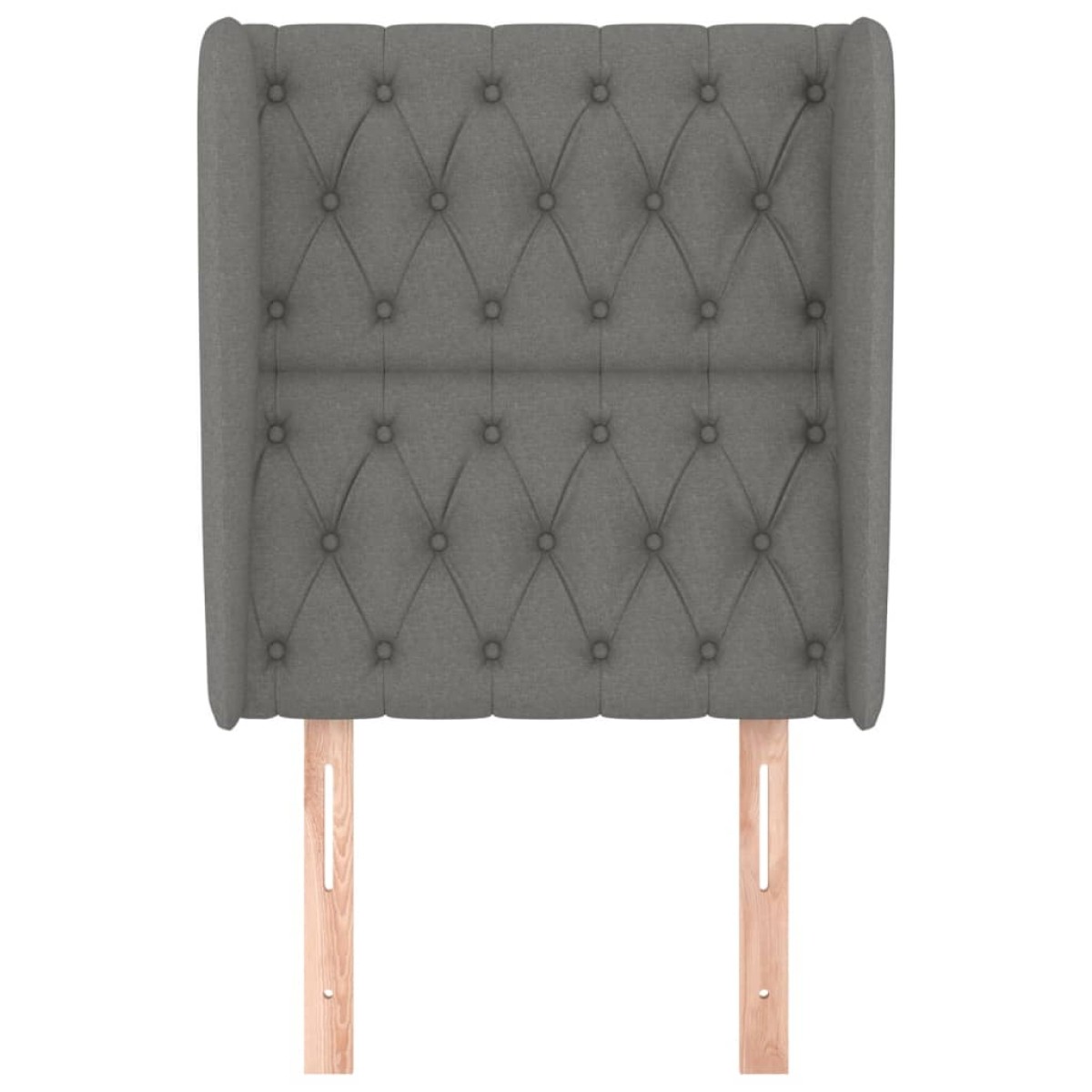 vidaXL Κεφαλάρι με Πτερύγια Σκούρο Γκρι 83x23x118/128 εκ. Υφασμάτινο