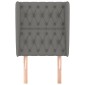 vidaXL Κεφαλάρι με Πτερύγια Σκούρο Γκρι 83x23x118/128 εκ. Υφασμάτινο