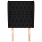 vidaXL Κεφαλάρι με Πτερύγια Μαύρο 83x23x118/128 εκ. Υφασμάτινο