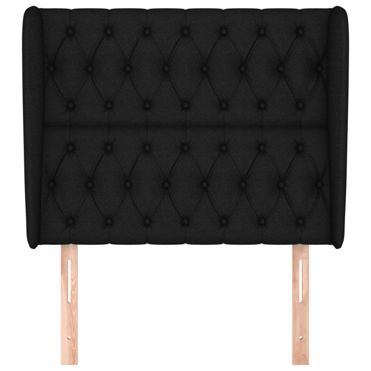 vidaXL Κεφαλάρι με Πτερύγια Μαύρο 93 x 23 x 118/128 εκ. Υφασμάτινο