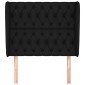 vidaXL Κεφαλάρι με Πτερύγια Μαύρο 93 x 23 x 118/128 εκ. Υφασμάτινο