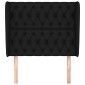 vidaXL Κεφαλάρι με Πτερύγια Μαύρο 103x23x118/128 εκ. Υφασμάτινο