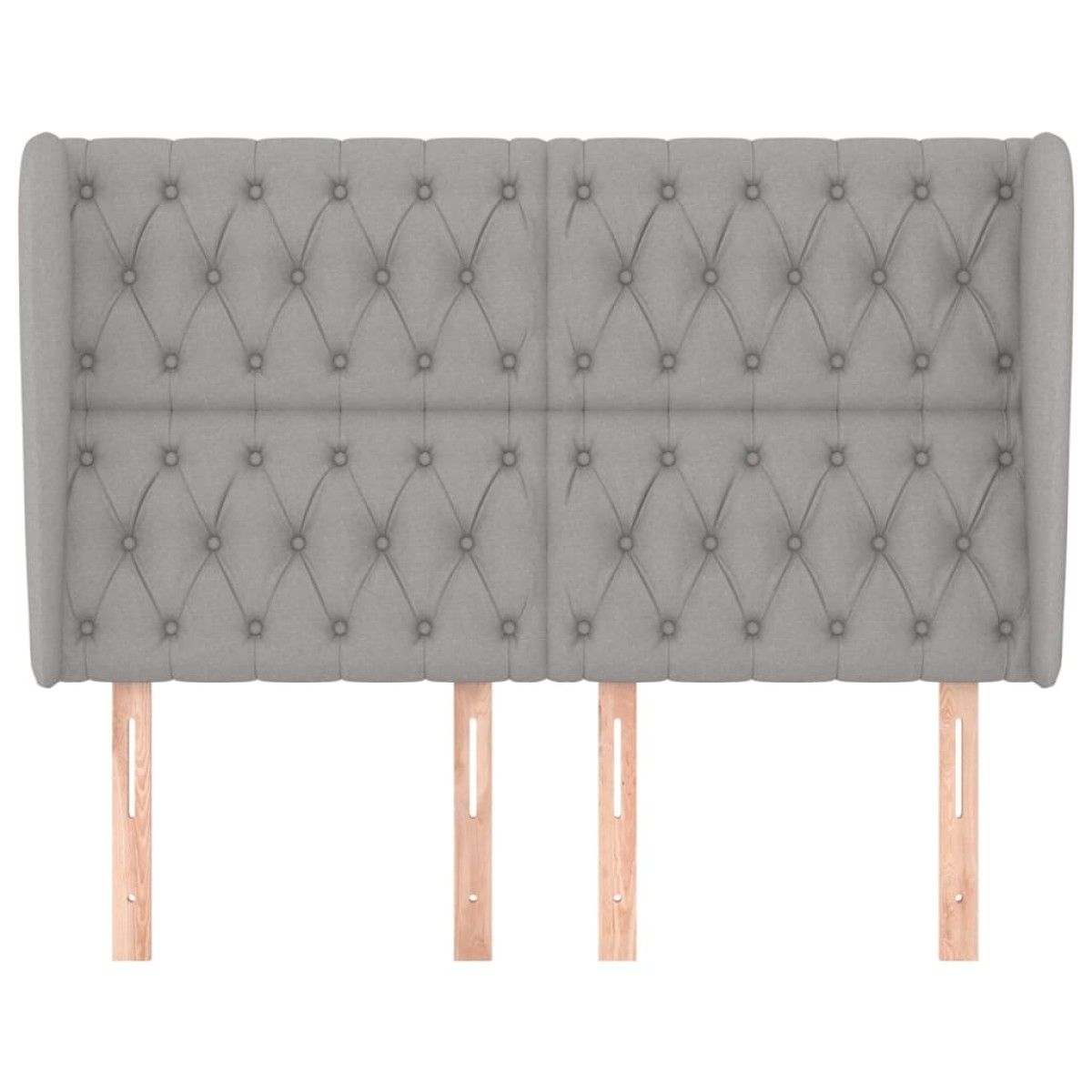 vidaXL Κεφαλάρι με Πτερύγια Ανοιχτό Γκρι 163x23x118/128 εκ. Υφασμάτινο