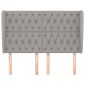 vidaXL Κεφαλάρι με Πτερύγια Ανοιχτό Γκρι 163x23x118/128 εκ. Υφασμάτινο