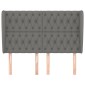 vidaXL Κεφαλάρι με Πτερύγια Σκούρο Γκρι 163x23x118/128 εκ. Υφασμάτινο