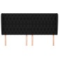 vidaXL Κεφαλάρι με Πτερύγια Μαύρο 183x23x118/128 εκ. Υφασμάτινο