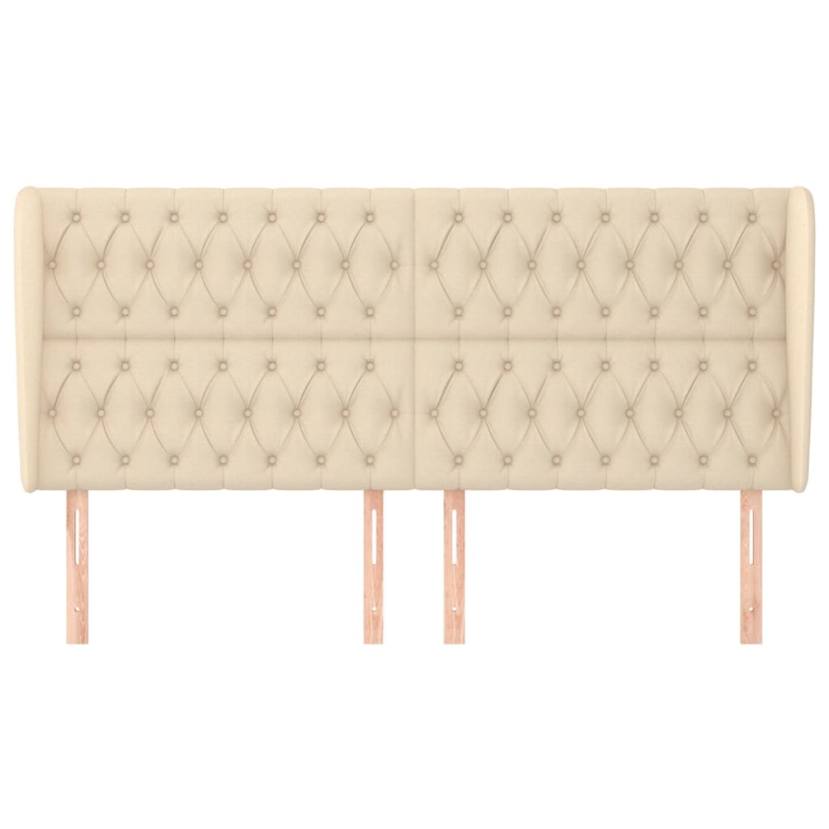 vidaXL Κεφαλάρι με Πτερύγια Κρεμ 183x23x118/128 εκ. Υφασμάτινο