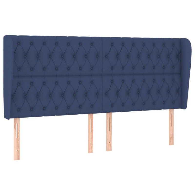 vidaXL Κεφαλάρι με Πτερύγια Μπλε 183x23x118/128 εκ. Υφασμάτινο