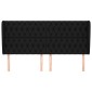 vidaXL Κεφαλάρι με Πτερύγια Μαύρο 203x23x118/128 εκ. Υφασμάτινο