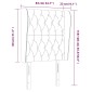 vidaXL Κεφαλάρι με Πτερύγια Σκούρο Μπλε 83x23x118/128 εκ. Βελούδινο