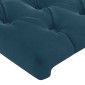 vidaXL Κεφαλάρι με Πτερύγια Σκούρο Μπλε 103x23x118/128 εκ. Βελούδινο