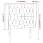 vidaXL Κεφαλάρι με Πτερύγια Σκούρο Μπλε 103x23x118/128 εκ. Βελούδινο