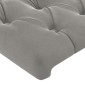 vidaXL Κεφαλάρι με Πτερύγια Ανοιχτό Γκρι 147x23x118/128 εκ. Βελούδινο
