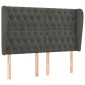 vidaXL Κεφαλάρι με Πτερύγια Σκούρο Γκρι 147x23x118/128 εκ. Βελούδινο
