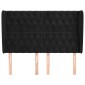 vidaXL Κεφαλάρι με Πτερύγια Μαύρο 147x23x118/128 εκ. Βελούδινο