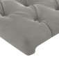vidaXL Κεφαλάρι με Πτερύγια Ανοιχτό Γκρι 163x23x118/128 εκ. Βελούδινο