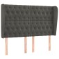 vidaXL Κεφαλάρι με Πτερύγια Σκούρο Γκρι 163x23x118/128 εκ. Βελούδινο