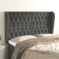 vidaXL Κεφαλάρι με Πτερύγια Σκούρο Γκρι 163x23x118/128 εκ. Βελούδινο