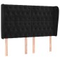 vidaXL Κεφαλάρι με Πτερύγια Μαύρο 163x23x118/128 εκ. Βελούδινο