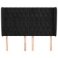 vidaXL Κεφαλάρι με Πτερύγια Μαύρο 163x23x118/128 εκ. Βελούδινο