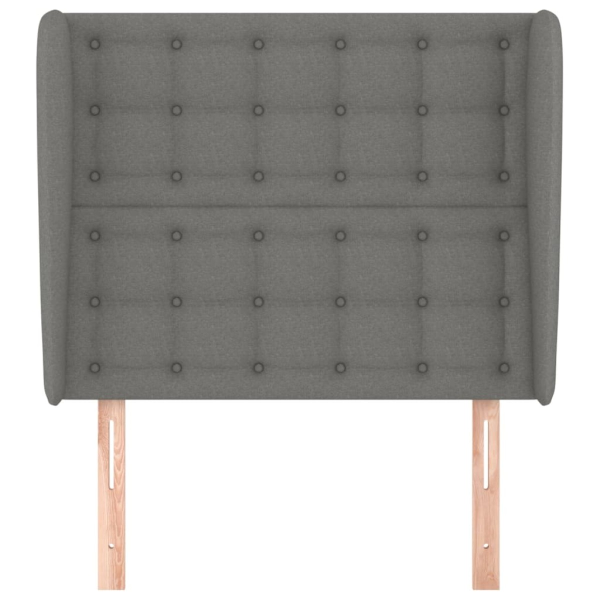vidaXL Κεφαλάρι με Πτερύγια Σκούρο Γκρι 83x23x118/128 εκ. Υφασμάτινο
