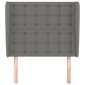 vidaXL Κεφαλάρι με Πτερύγια Σκούρο Γκρι 83x23x118/128 εκ. Υφασμάτινο