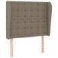 vidaXL Κεφαλάρι με Πτερύγια Taupe 93 x 23 x 118/128 εκ. Υφασμάτινο