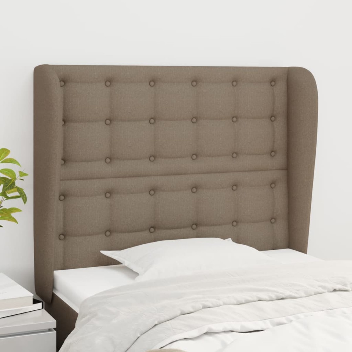vidaXL Κεφαλάρι με Πτερύγια Taupe 93 x 23 x 118/128 εκ. Υφασμάτινο