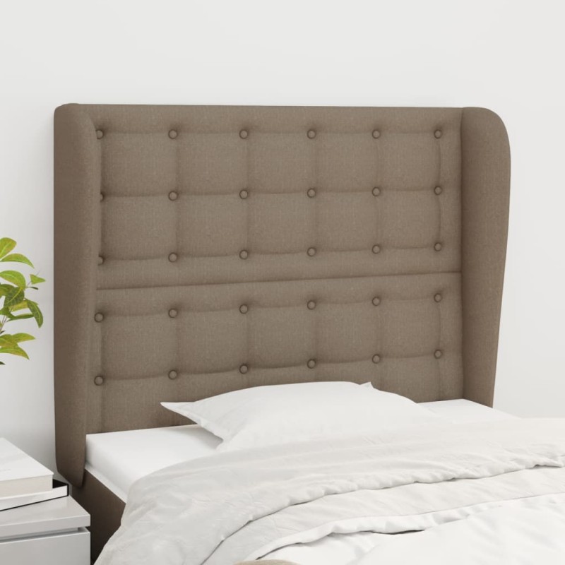 vidaXL Κεφαλάρι με Πτερύγια Taupe 93 x 23 x 118/128 εκ. Υφασμάτινο