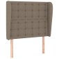 vidaXL Κεφαλάρι με Πτερύγια Taupe 103x23x118/128 εκ. Υφασμάτινο