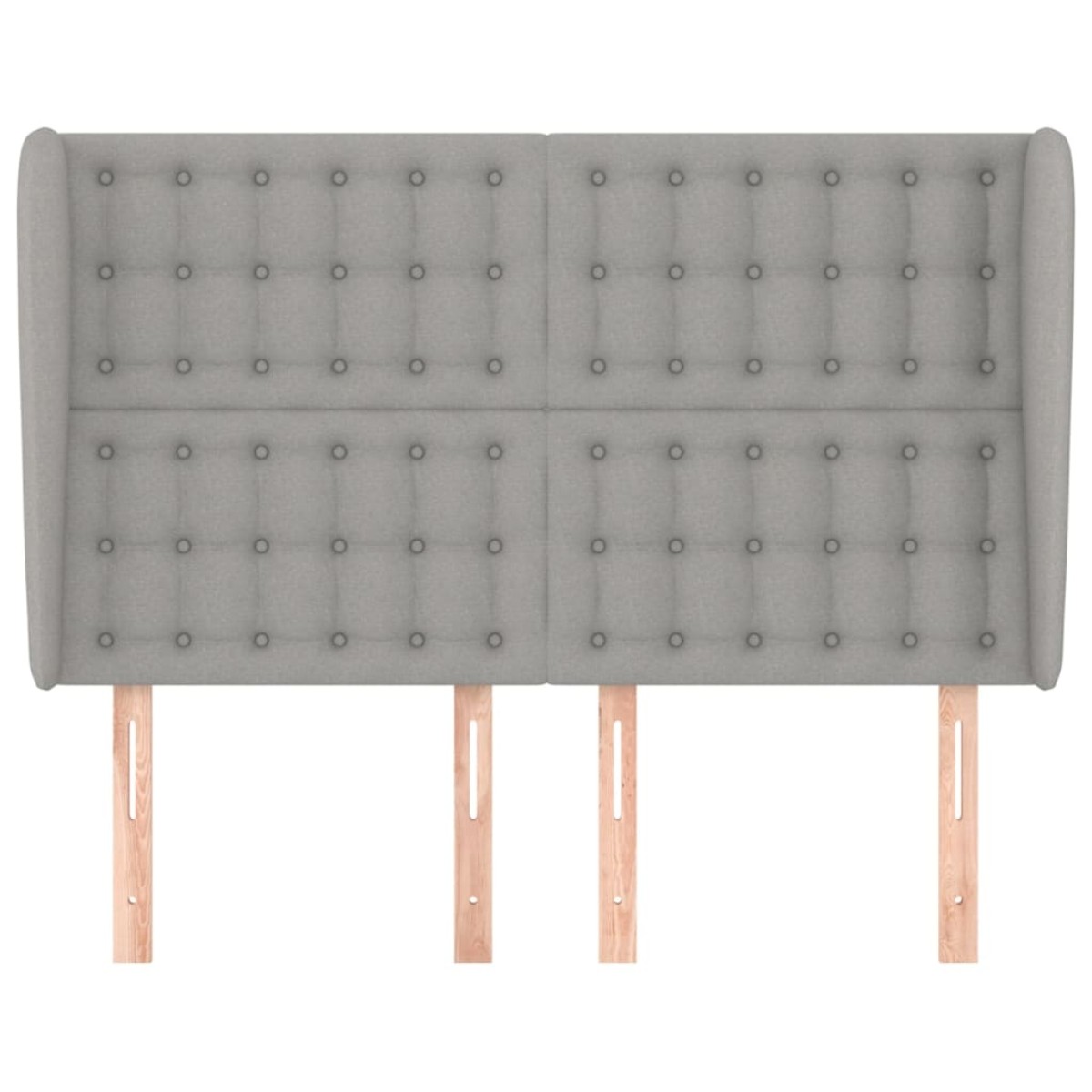vidaXL Κεφαλάρι με Πτερύγια Ανοιχτό Γκρι 147x23x118/128 εκ. Υφασμάτινο