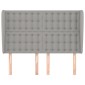 vidaXL Κεφαλάρι με Πτερύγια Ανοιχτό Γκρι 147x23x118/128 εκ. Υφασμάτινο