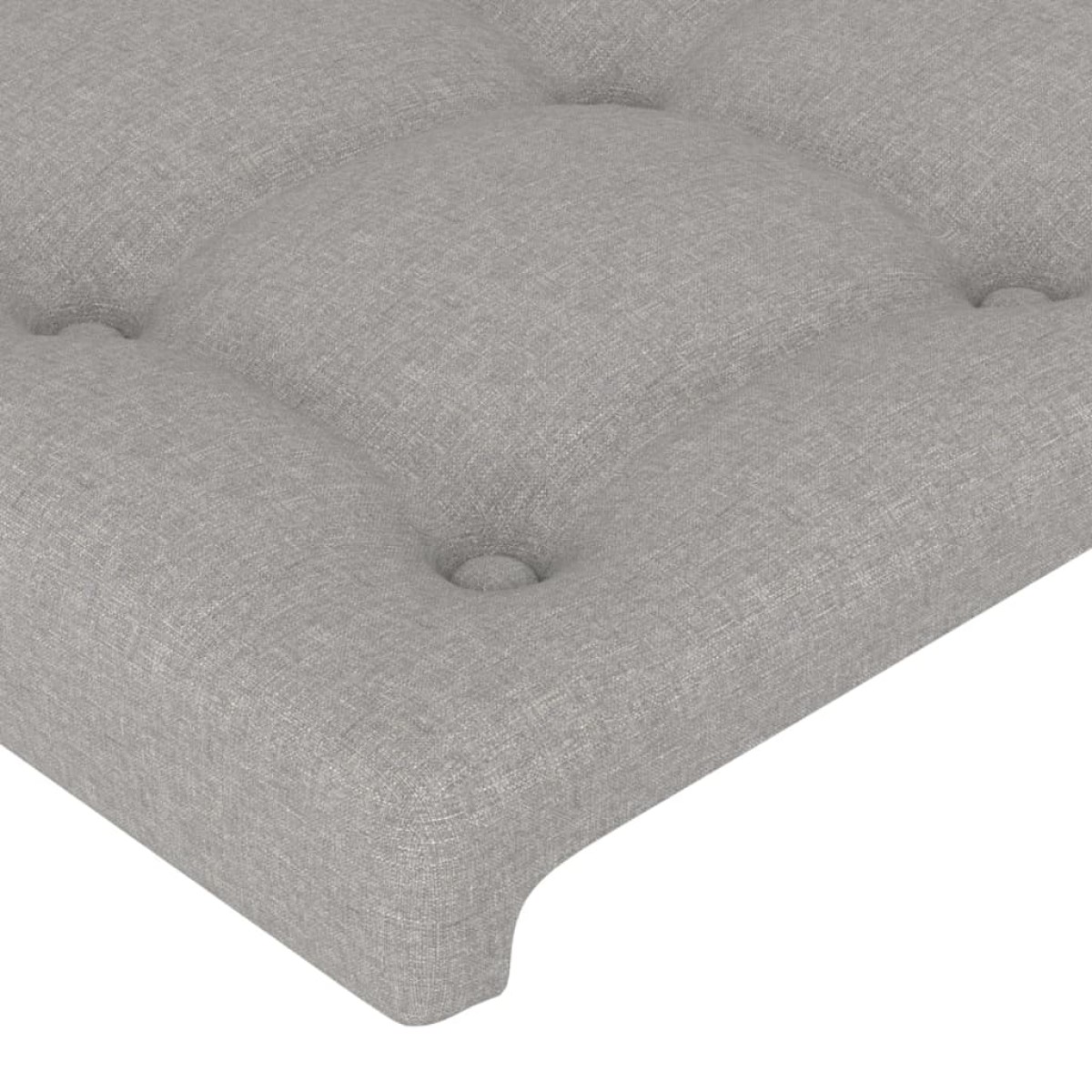 vidaXL Κεφαλάρι με Πτερύγια Ανοιχτό Γκρι 147x23x118/128 εκ. Υφασμάτινο