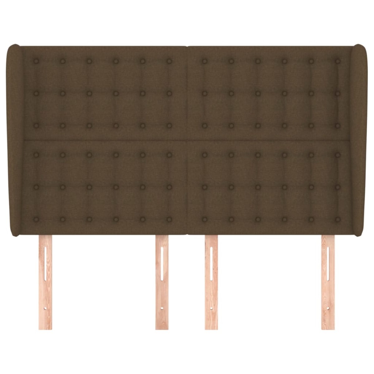 vidaXL Κεφαλάρι με Πτερύγια Σκούρο Καφέ 147x23x118/128 εκ.Υφασμάτινο