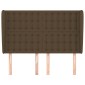 vidaXL Κεφαλάρι με Πτερύγια Σκούρο Καφέ 147x23x118/128 εκ.Υφασμάτινο