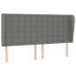 vidaXL Κεφαλάρι με Πτερύγια Σκούρο Γκρι 163x23x118/128 εκ. Υφασμάτινο