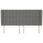 vidaXL Κεφαλάρι με Πτερύγια Σκούρο Γκρι 163x23x118/128 εκ. Υφασμάτινο