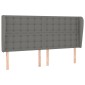 vidaXL Κεφαλάρι με Πτερύγια Σκούρο Γκρι 183x23x118/128 εκ. Υφασμάτινο