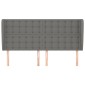 vidaXL Κεφαλάρι με Πτερύγια Σκούρο Γκρι 183x23x118/128 εκ. Υφασμάτινο